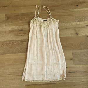 Brand-new, embellished with sequins and beads, lined, strap dress